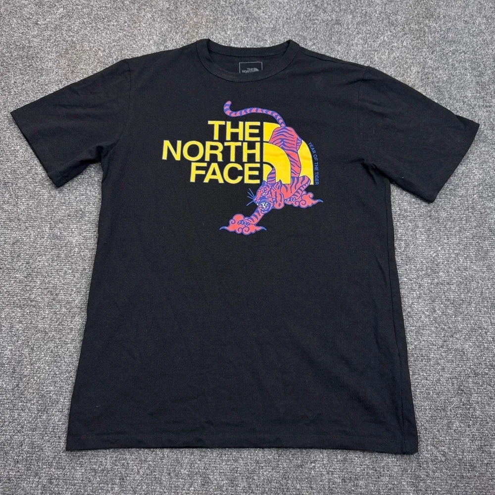 The North Face T Shirt Mens Size‎ Small Black Tiger Logo LTD Edition Graphic Tee